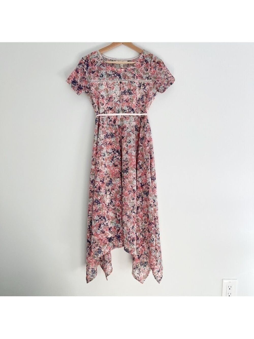 Jessica Simpson Maternity Dress Floral Asymmetrical Baby Shower Small